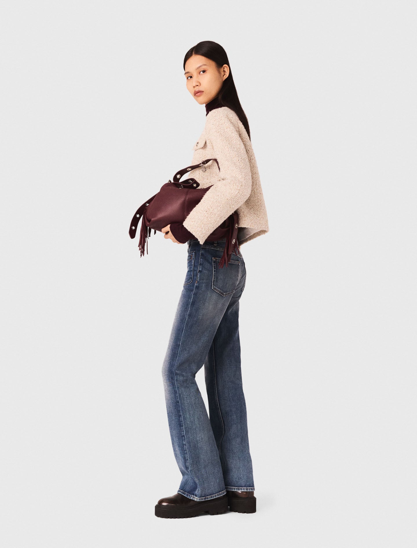 Chaqueta corta de tweed bouclé