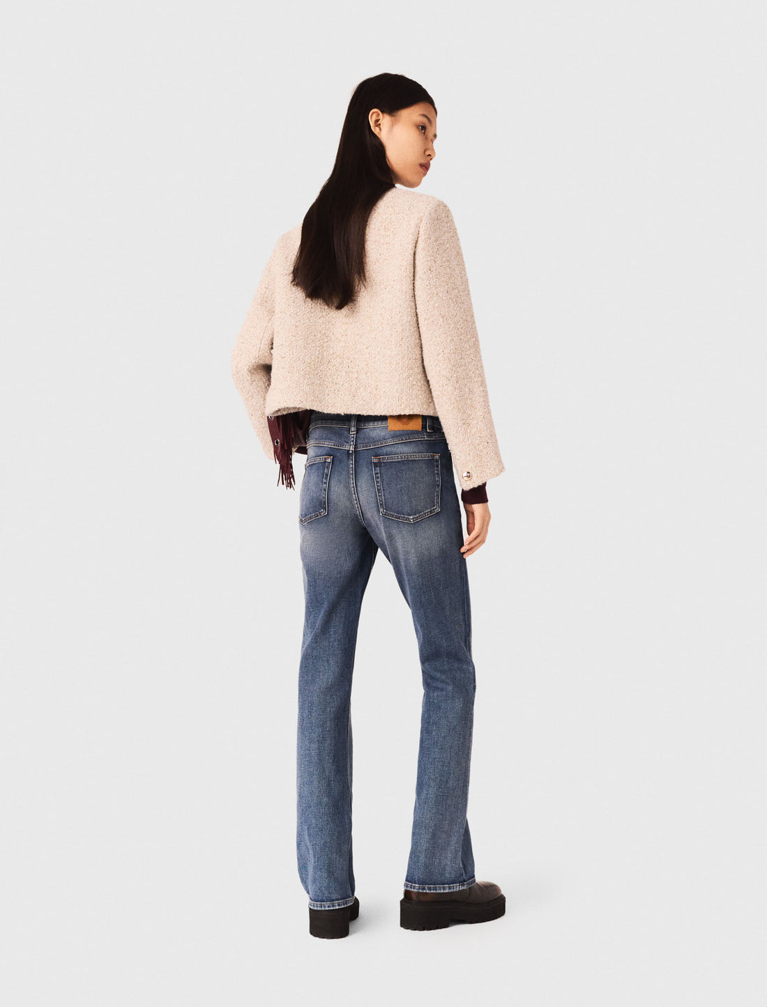 Chaqueta corta de tweed bouclé