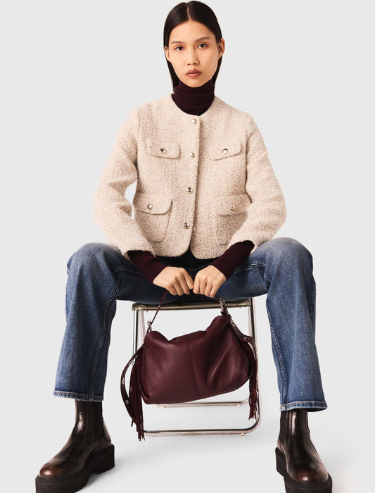 Chaqueta corta de tweed bouclé