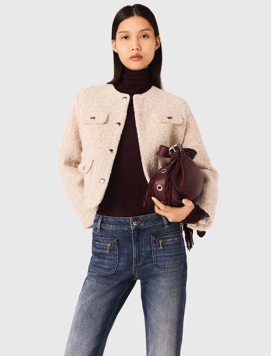 Chaqueta corta de tweed bouclé