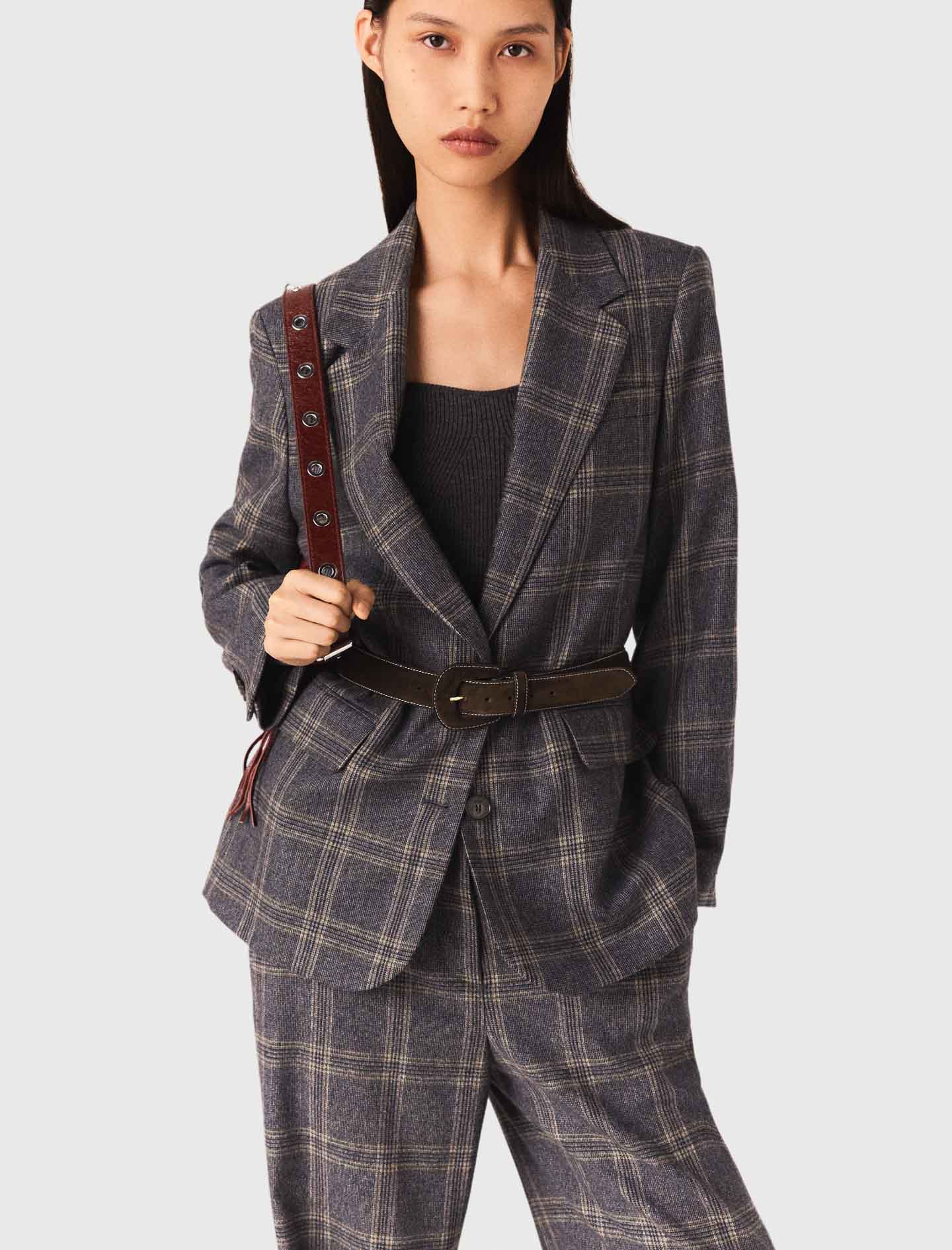 Chaqueta de traje a cuadros