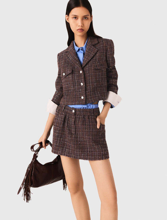 Chaqueta corta de tweed
