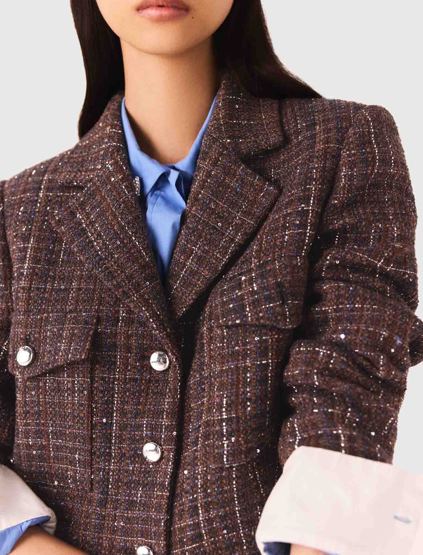Chaqueta corta de tweed