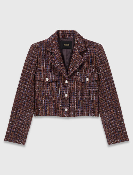 Chaqueta corta de tweed