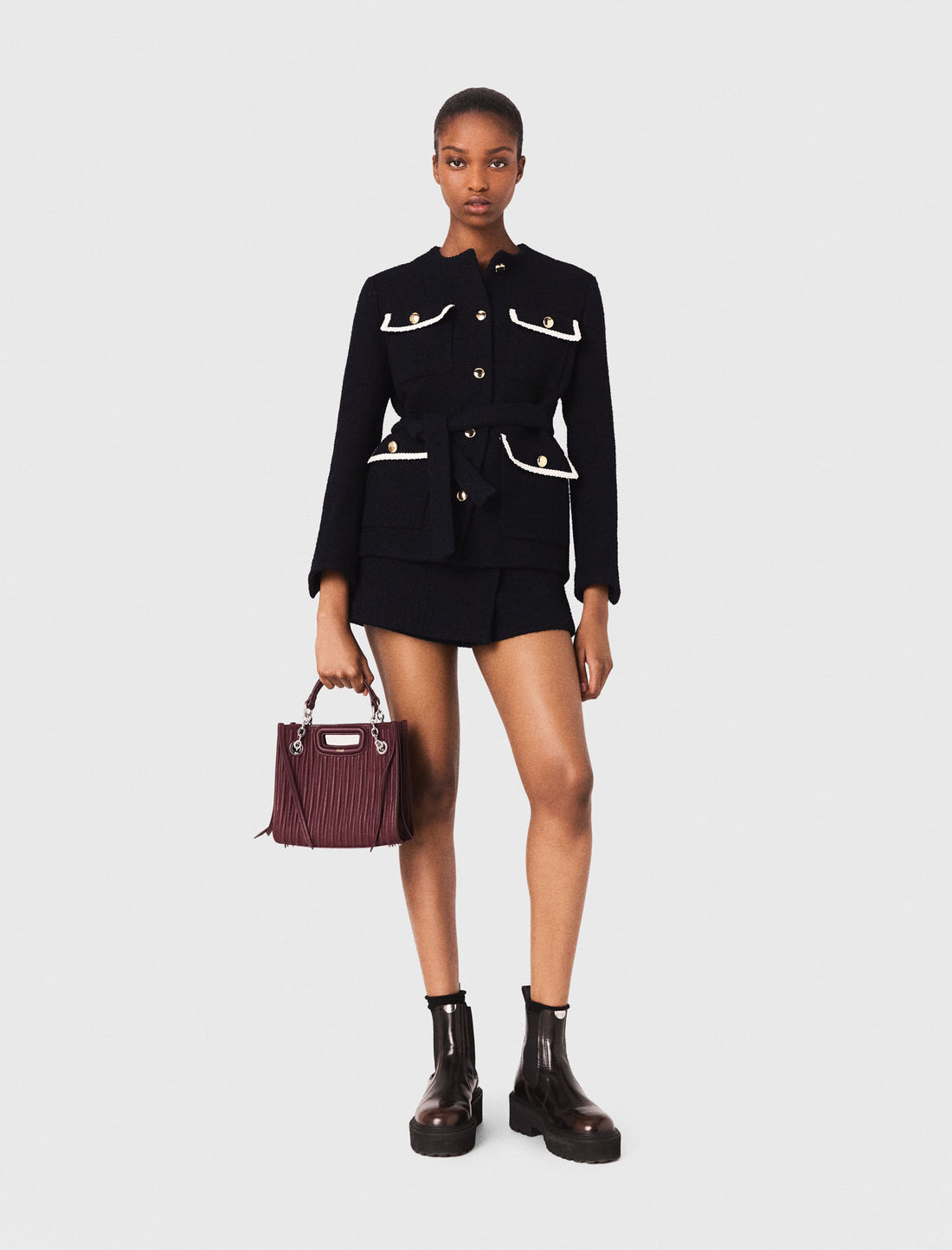 Chaqueta 4 bosillos de tweed