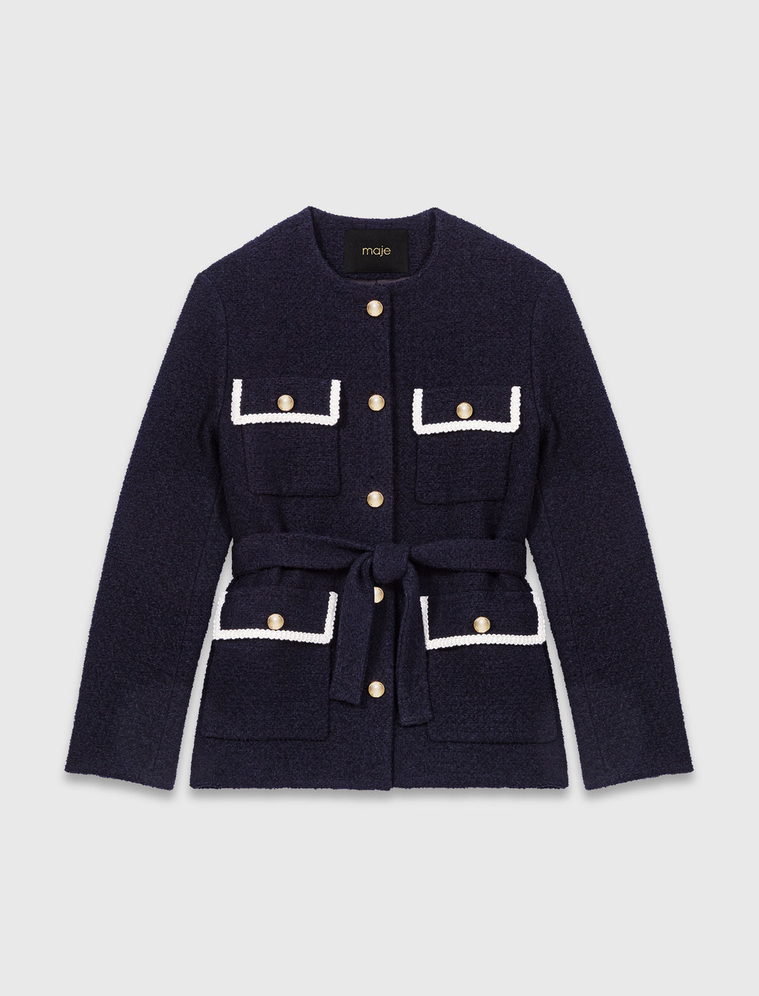 Chaqueta 4 bosillos de tweed