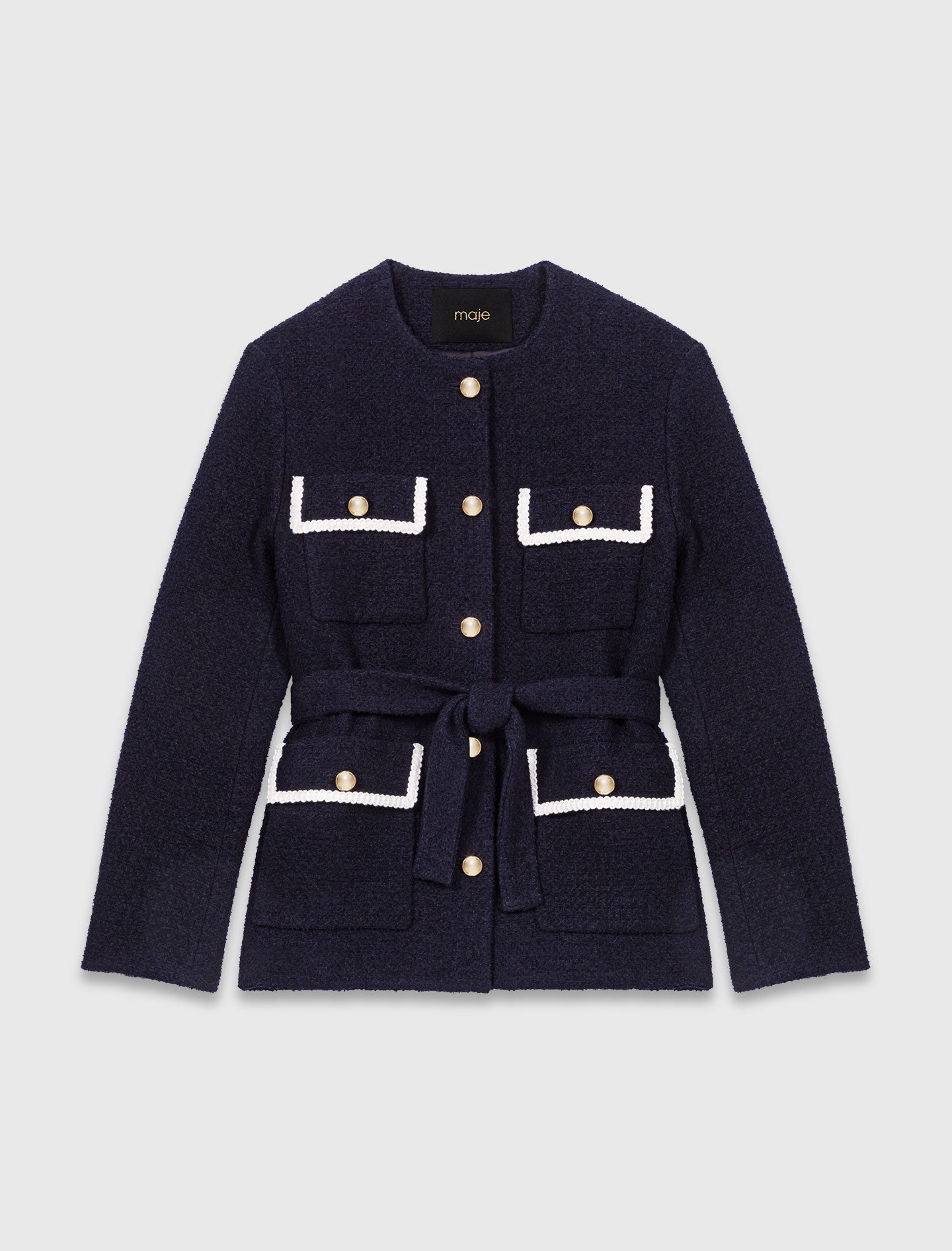 Chaqueta 4 bosillos de tweed