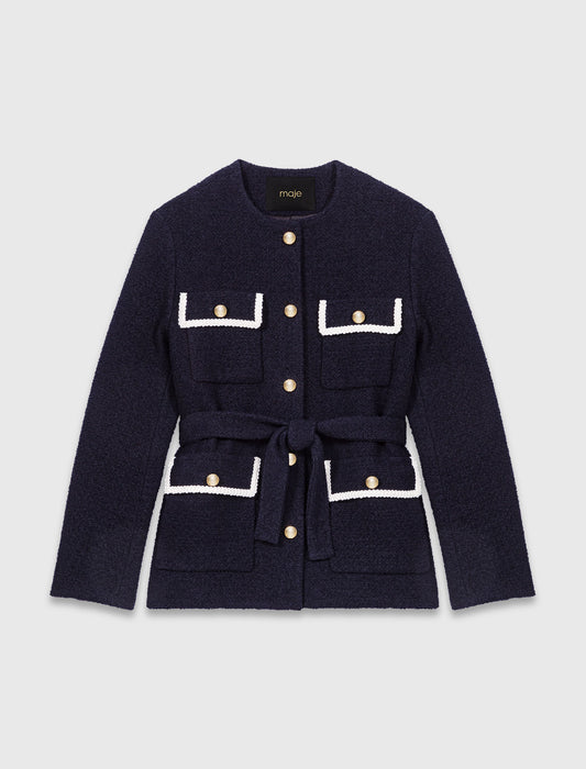 Chaqueta 4 bosillos de tweed