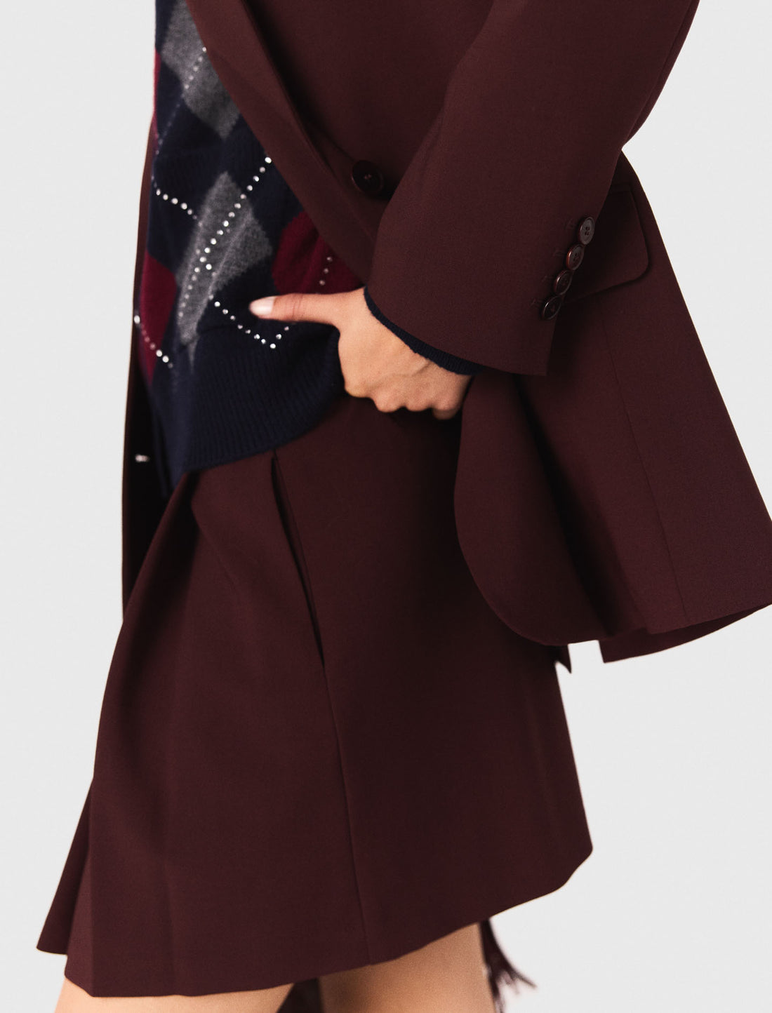 Chaqueta de traje con cinturón