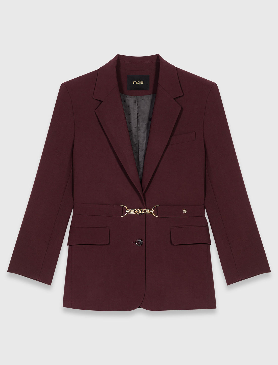Chaqueta de traje con cinturón