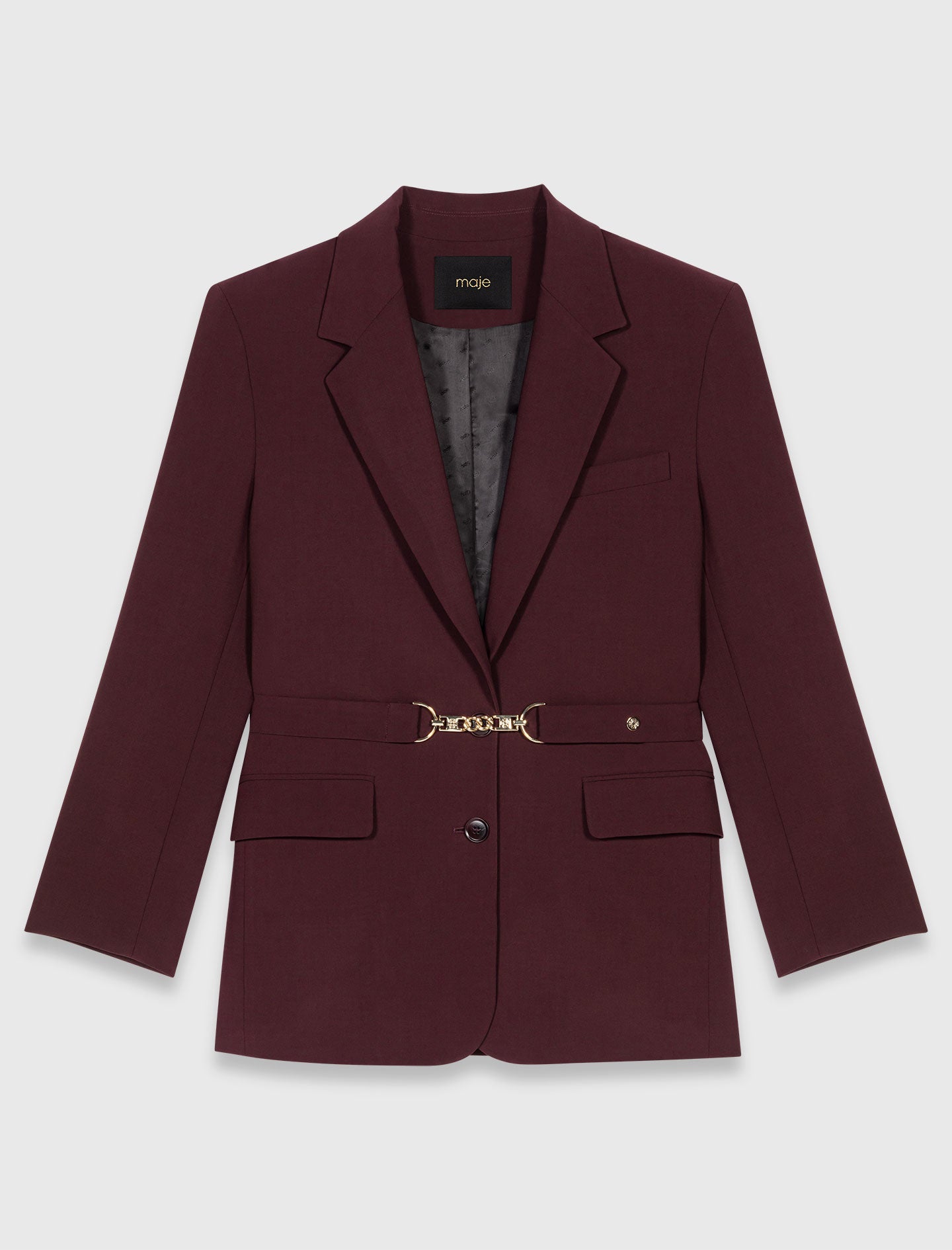 Chaqueta de traje con cinturón