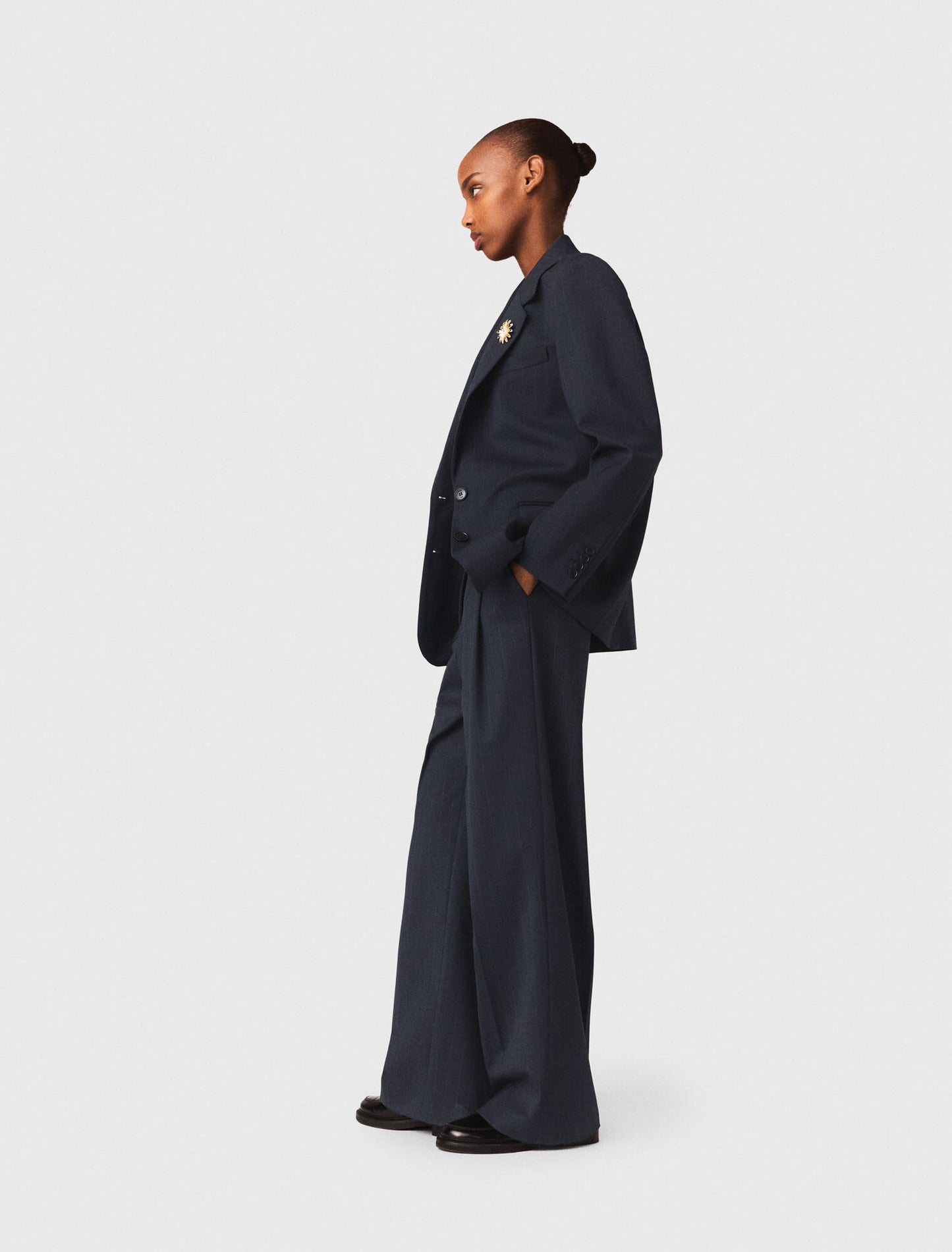 Chaqueta de traje a rayas