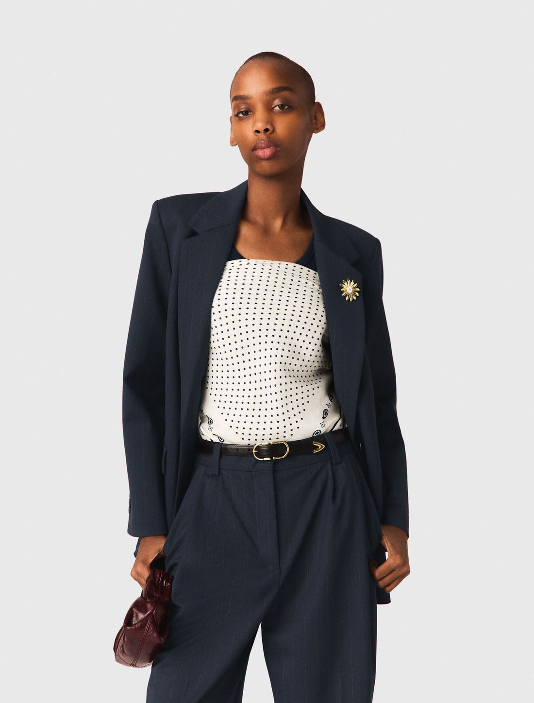 Chaqueta de traje a rayas