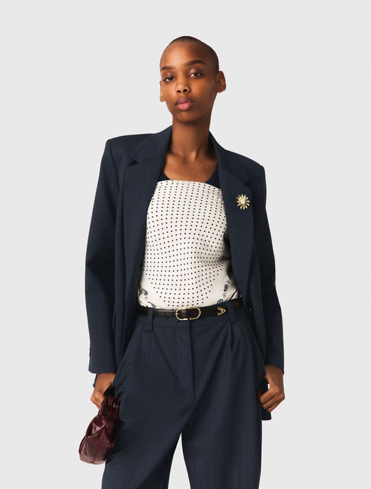 Chaqueta de traje a rayas