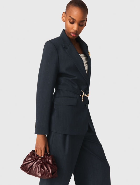 Chaqueta de traje a rayas