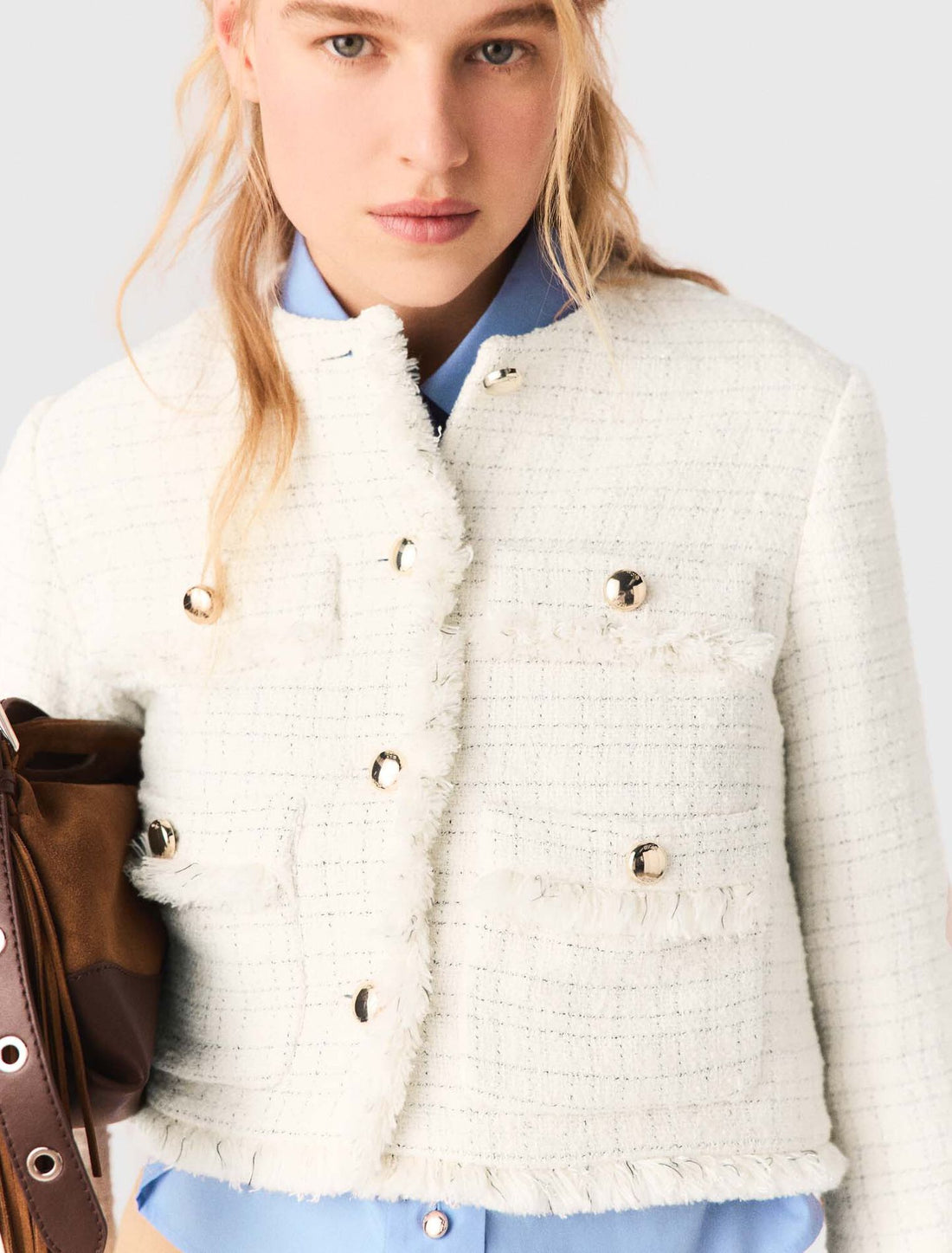 Chaqueta corta de tweed