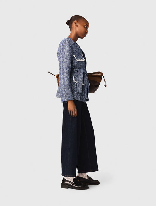 Chaqueta 4 bolsillos de tweed