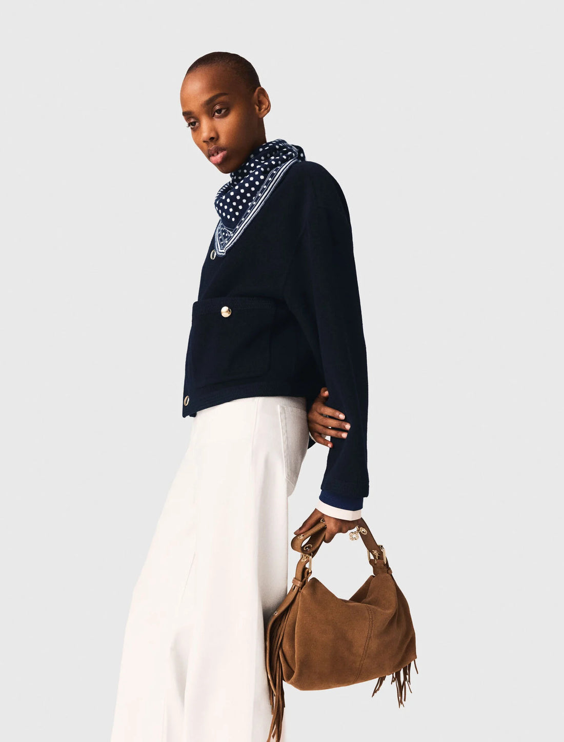 Chaqueta doble cara, galón trenzado