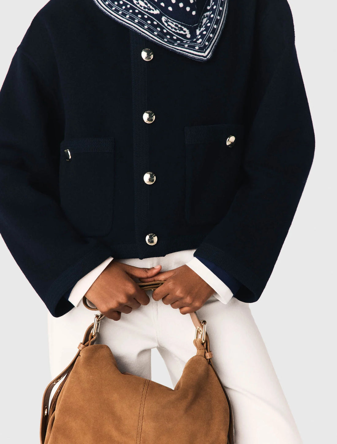 Chaqueta doble cara, galón trenzado