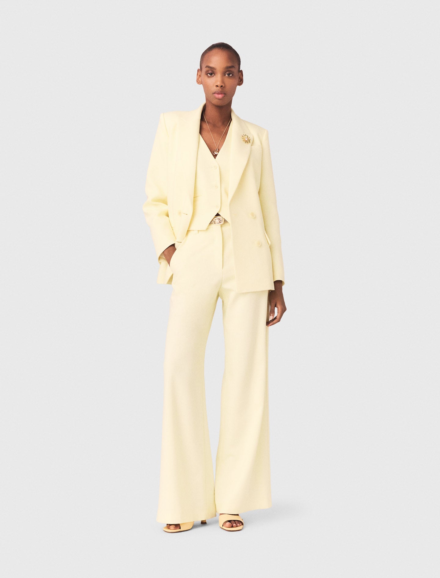 Chaqueta de traje cruzada
