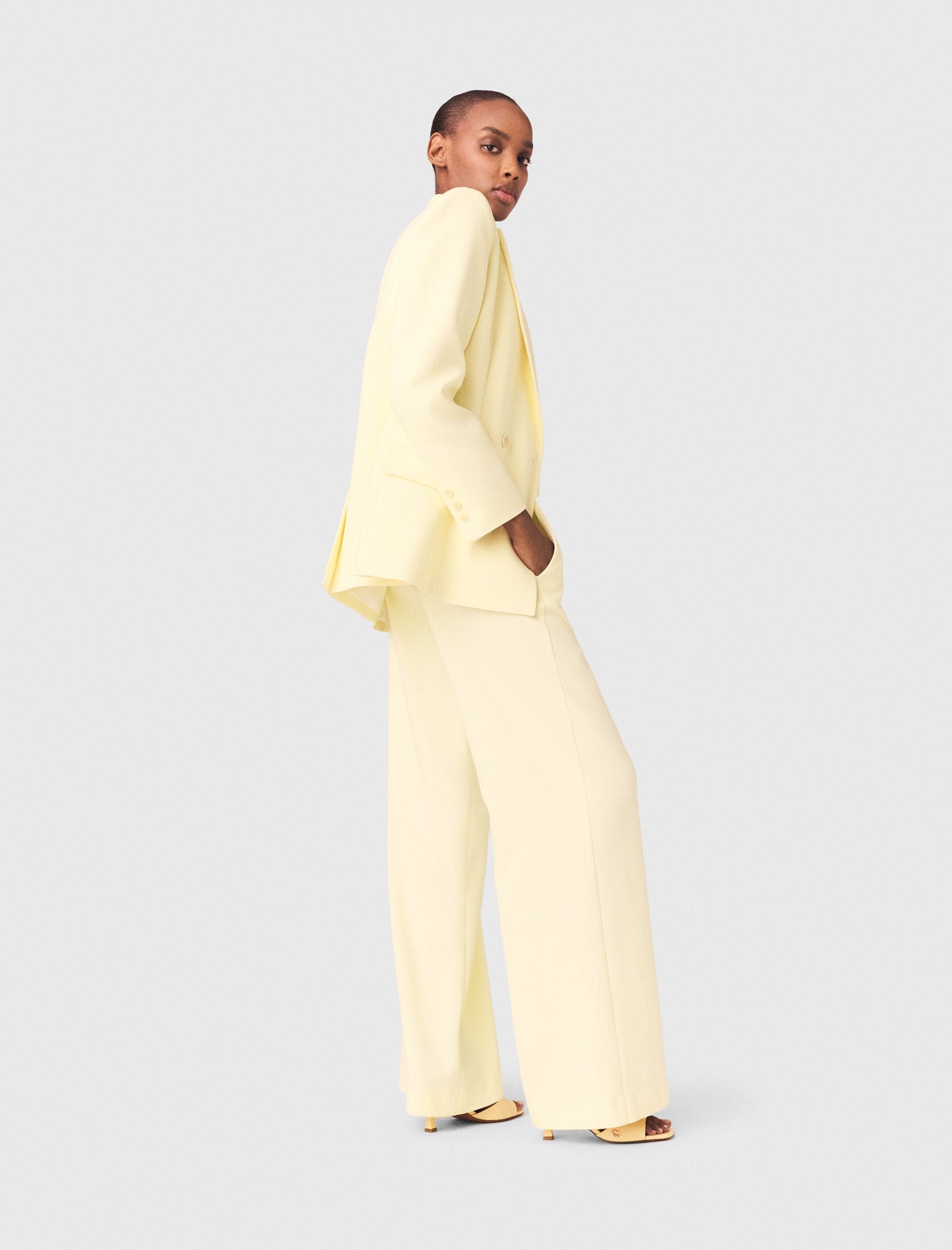 Chaqueta de traje cruzada