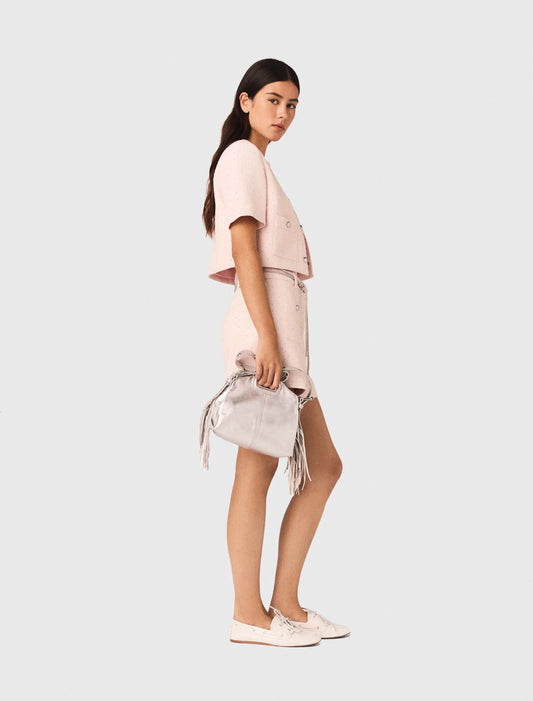 Chaqueta de tweed de manga corta