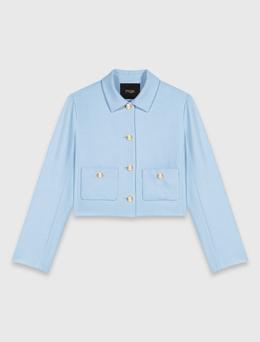 Chaqueta corta botonadura simple
