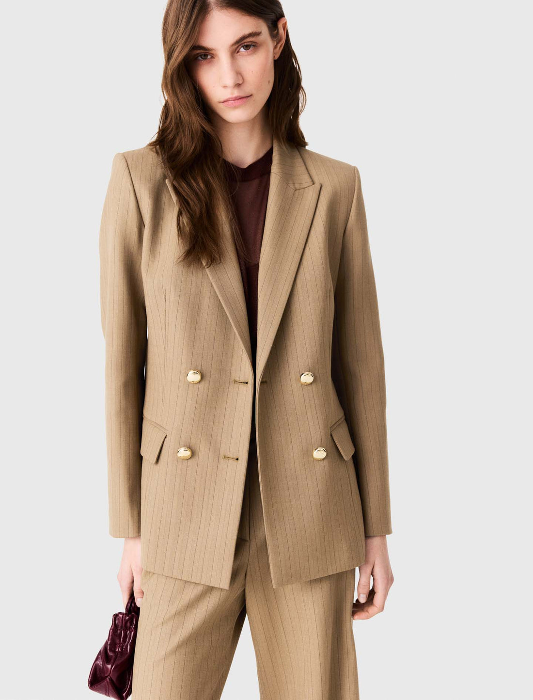 Chaqueta de traje cruzada