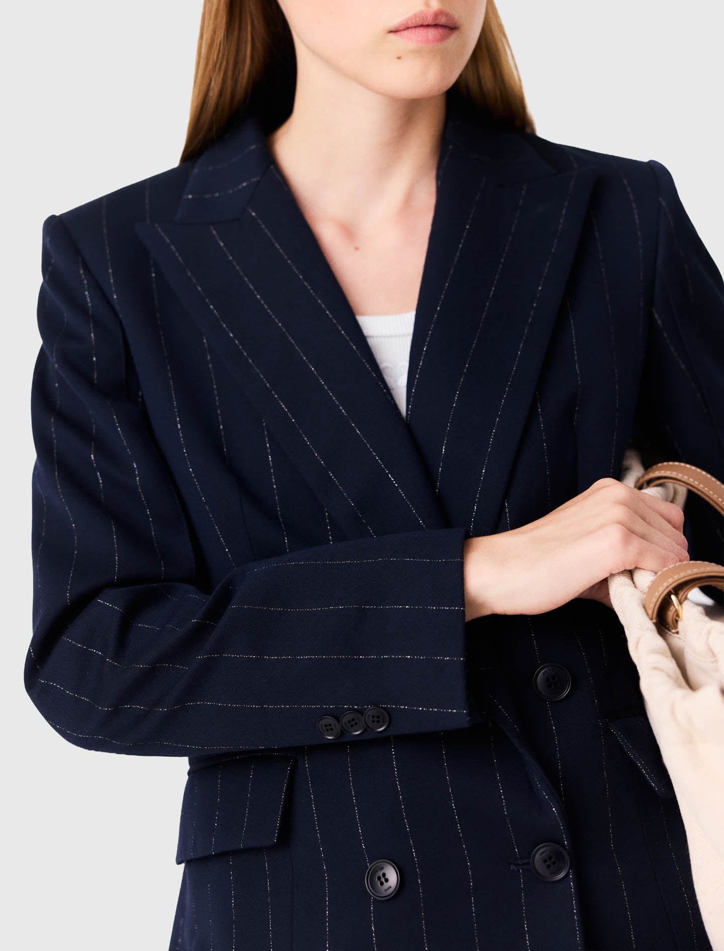 Chaqueta de traje cruzada