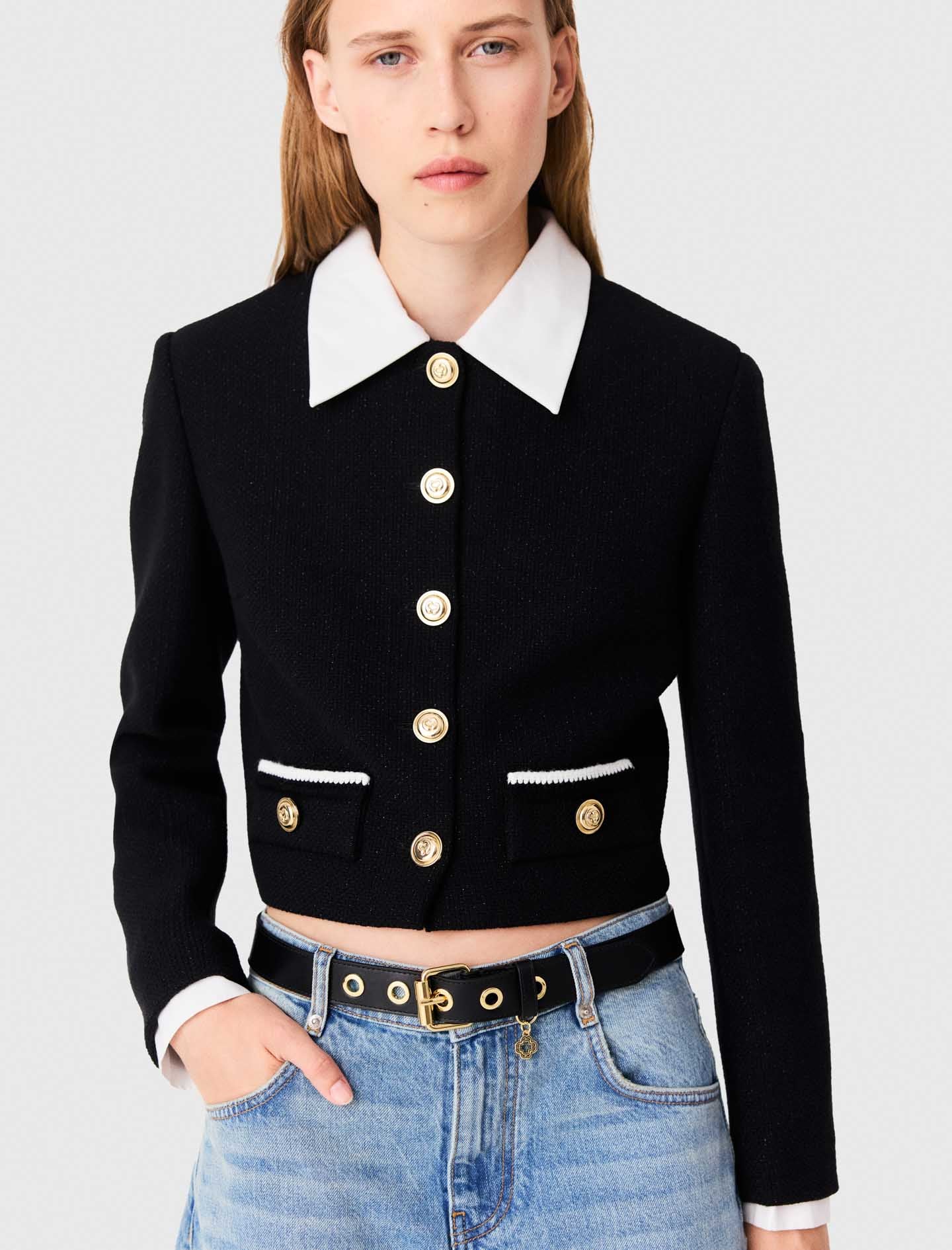 Chaqueta corta de tweed