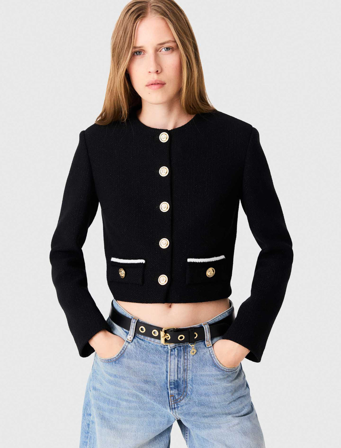 Chaqueta corta de tweed