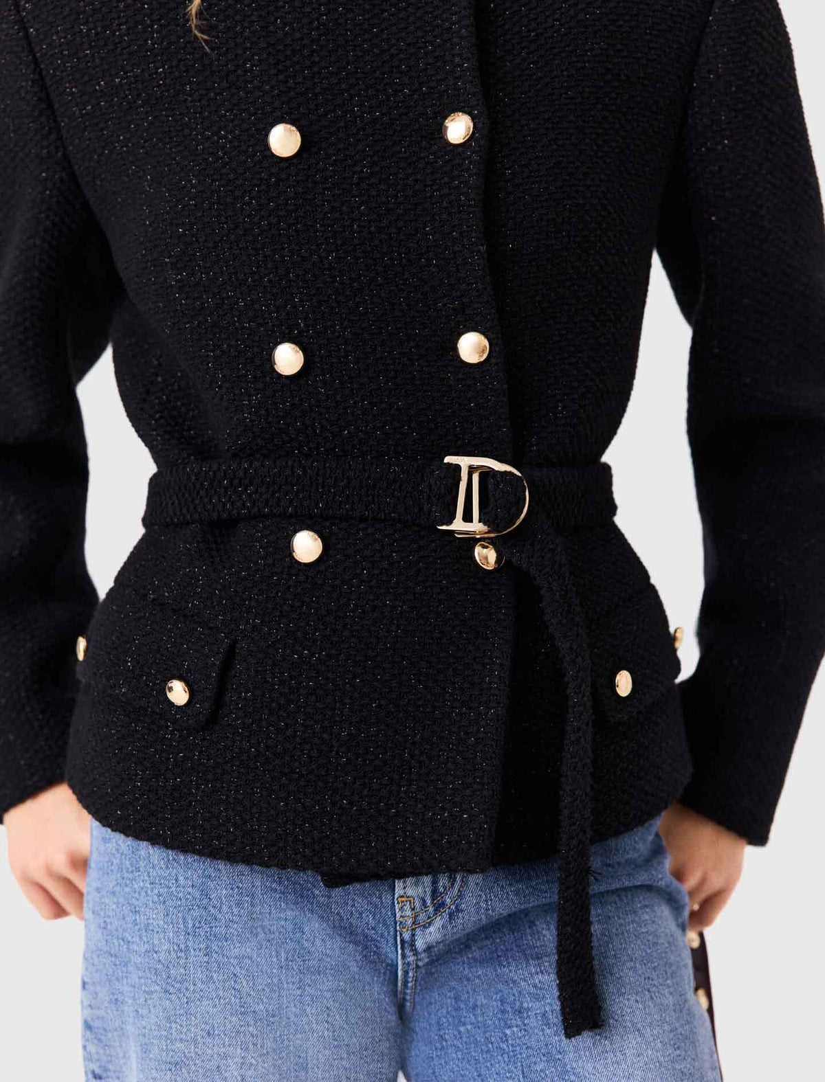 Chaqueta semilarga cruzada