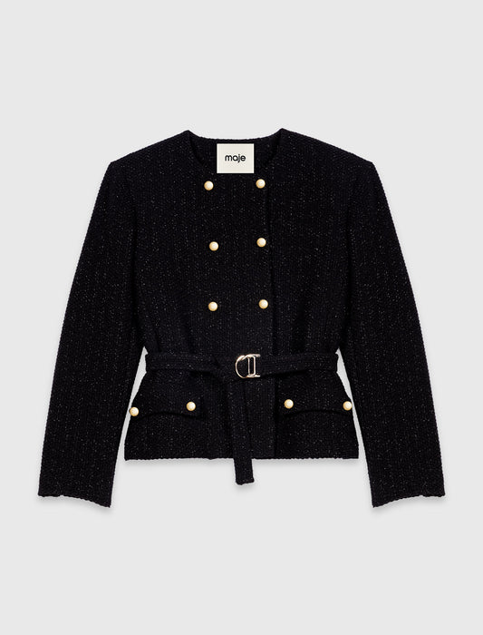 Chaqueta semilarga cruzada