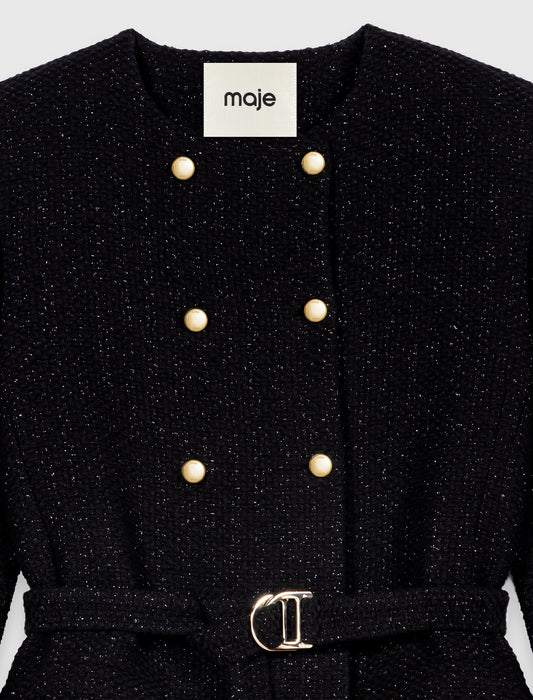 Chaqueta semilarga cruzada