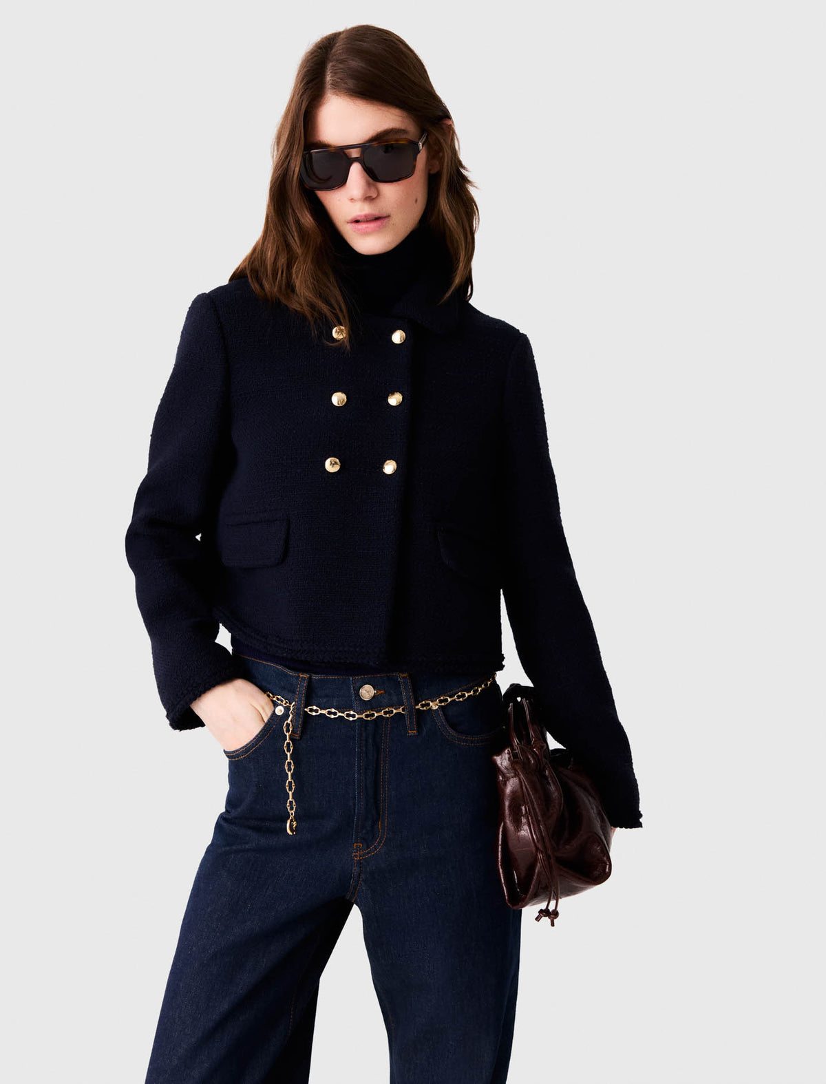 Chaqueta corta de tweed
