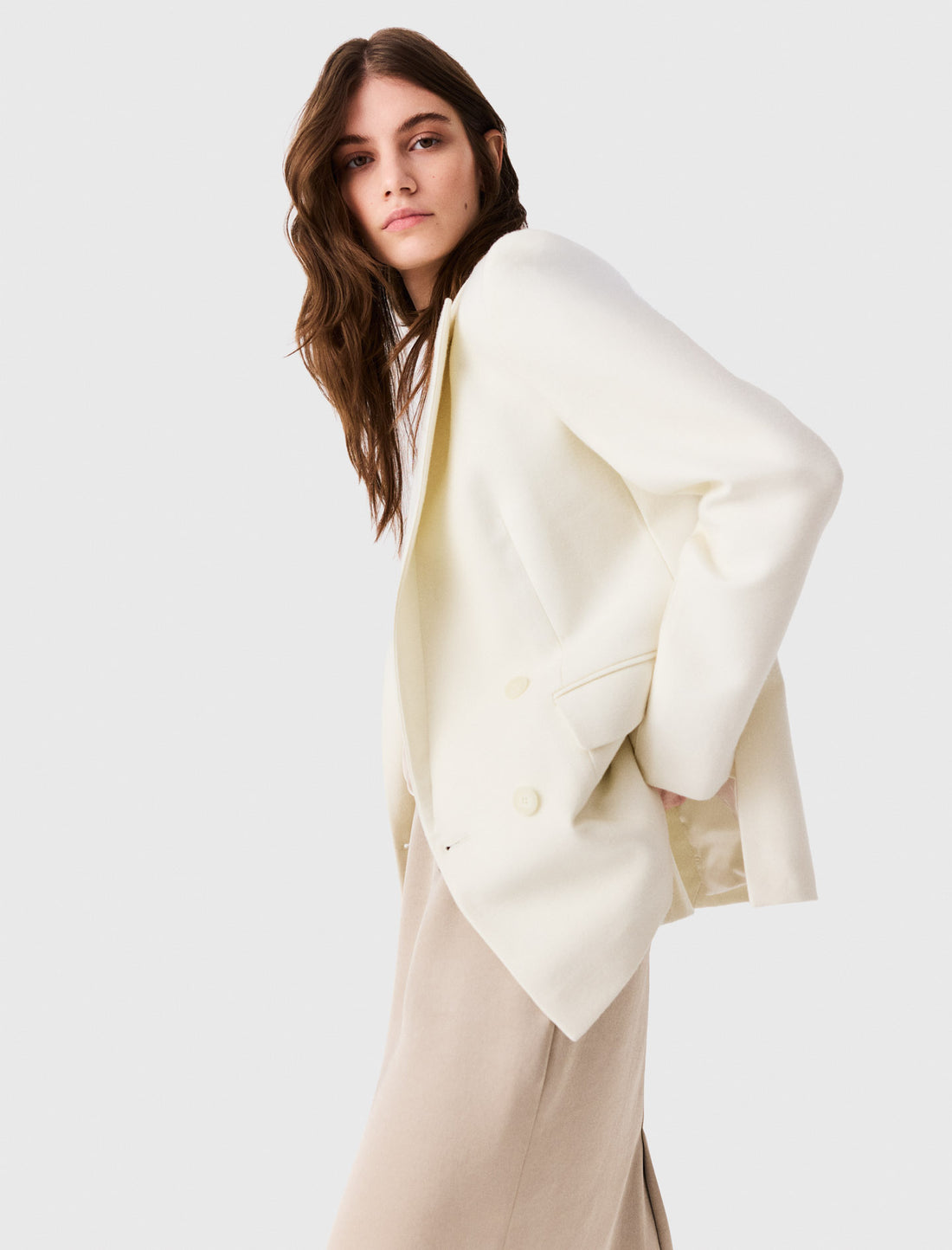 Chaqueta de traje cruzada