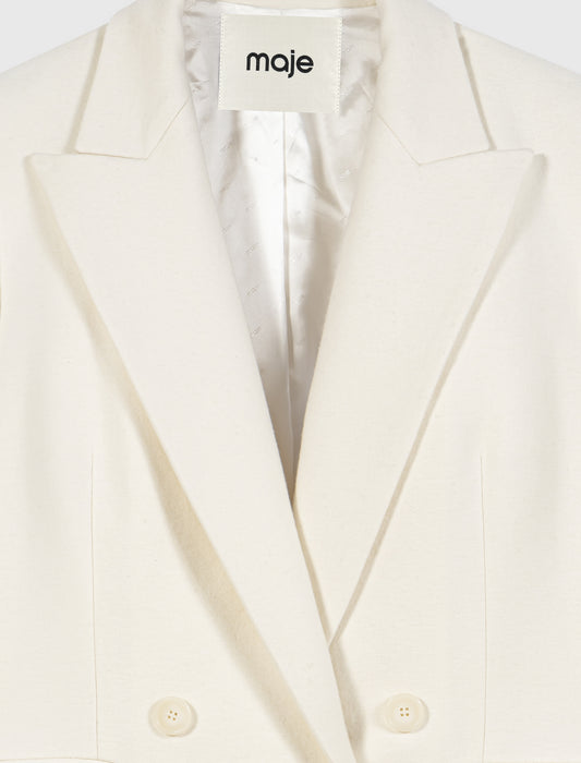 Chaqueta de traje cruzada