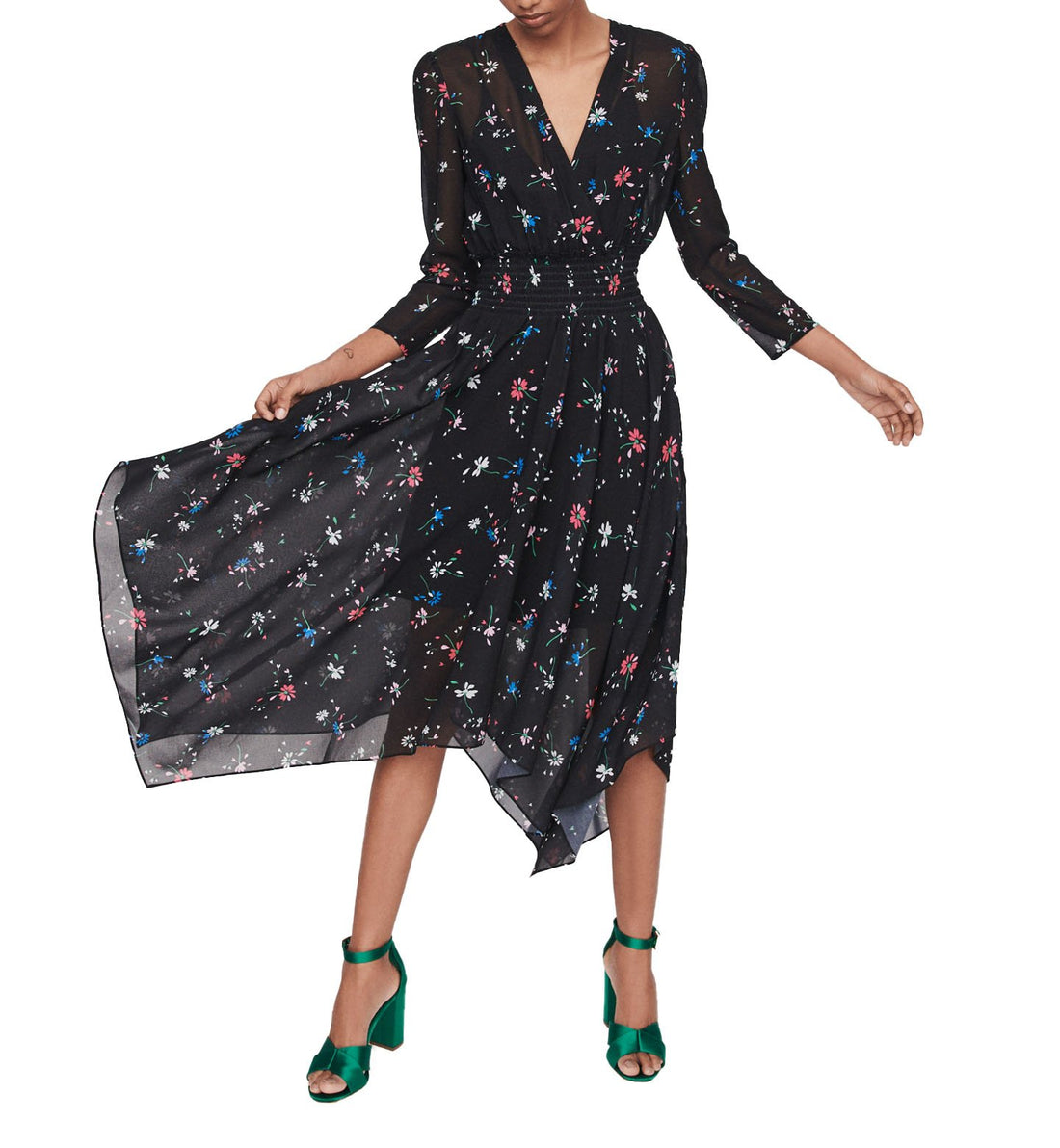 Vestido Rayema Verde / Estampado Floral