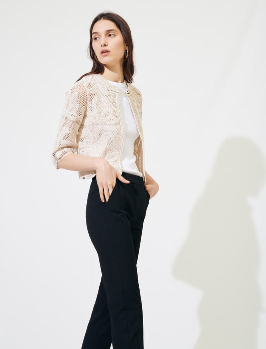 Cardigan estilo macramé