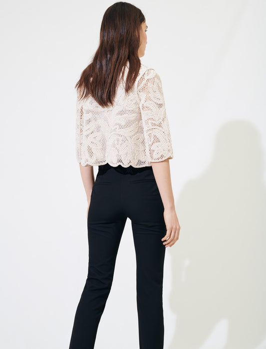 Cardigan estilo macramé