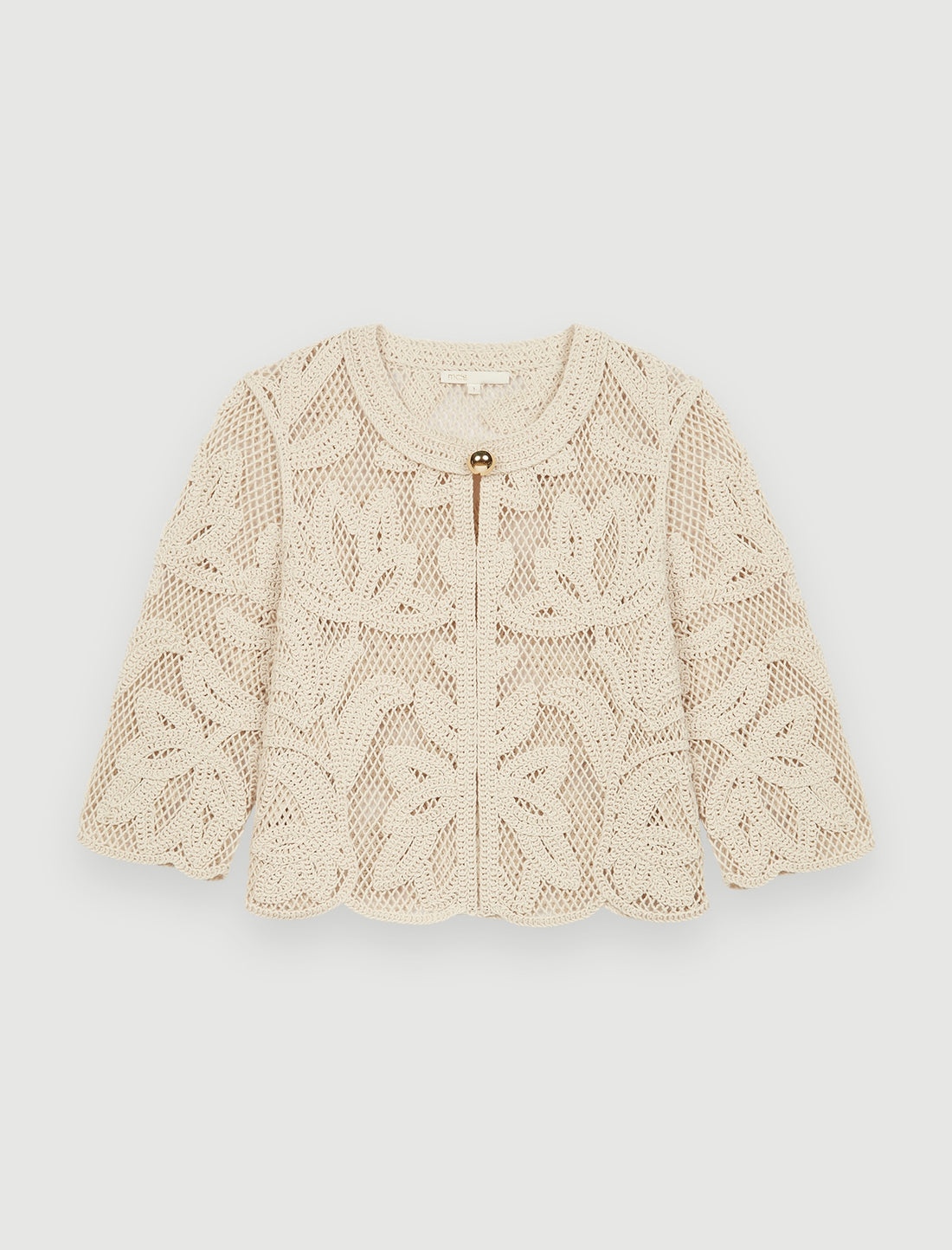 Cardigan estilo macramé