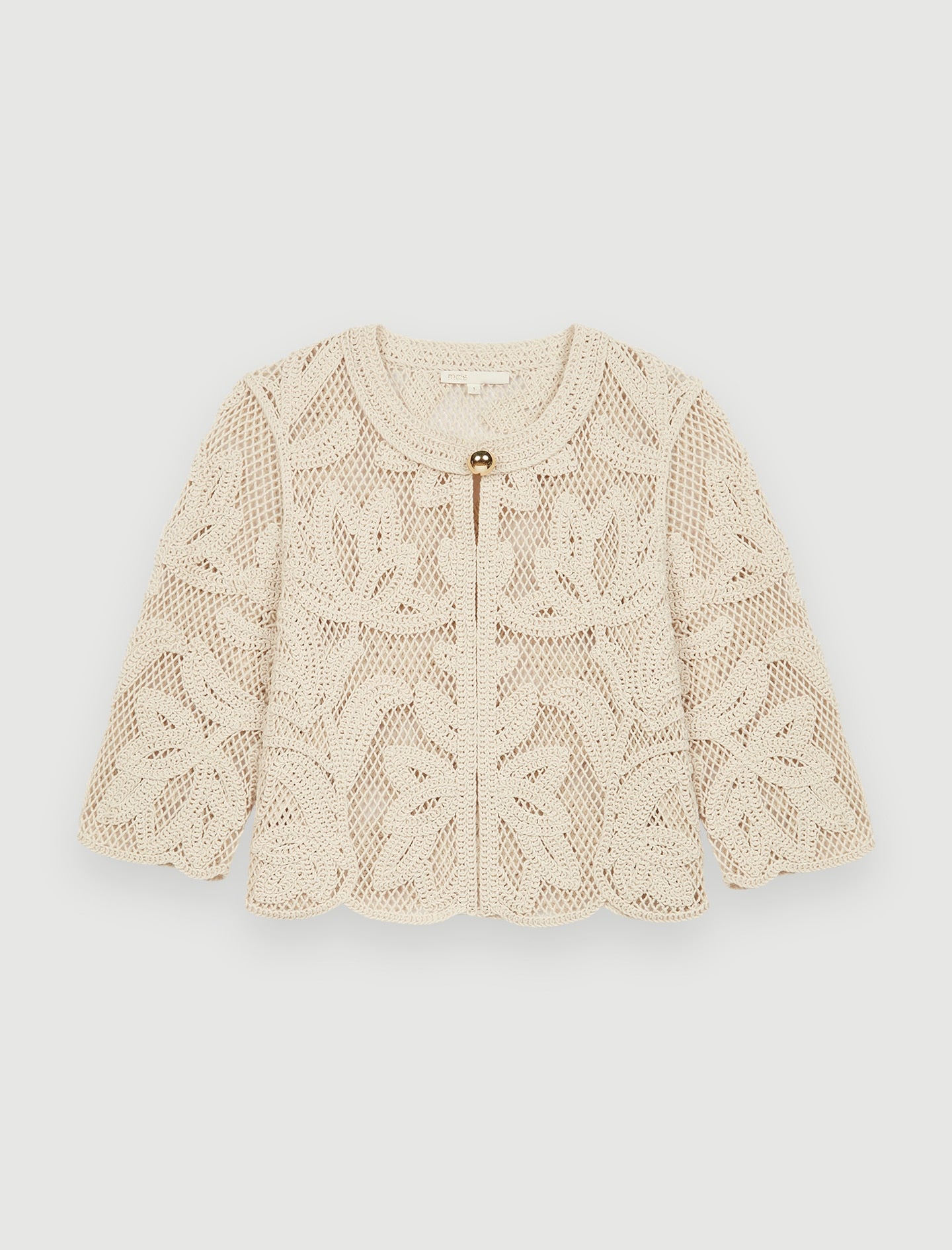 Cardigan estilo macramé
