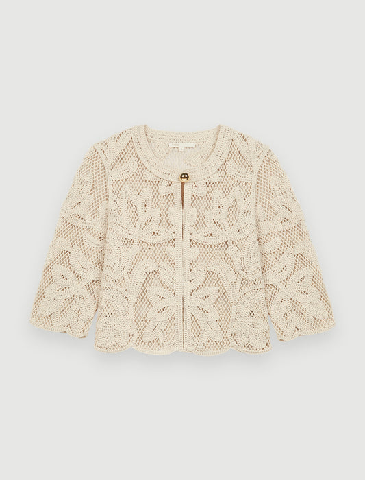 Cardigan estilo macramé