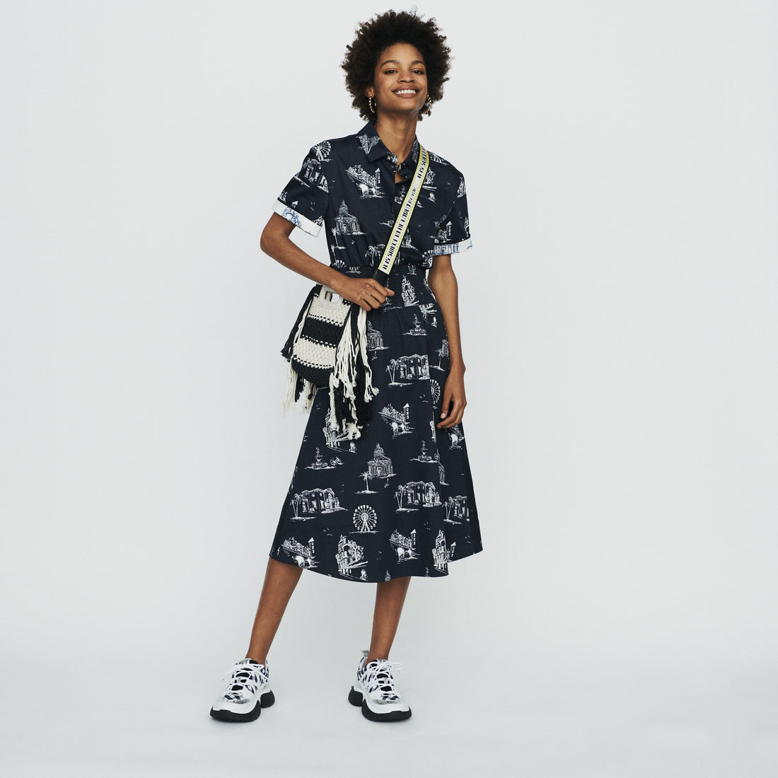 Sneakers con estampado de cuadros