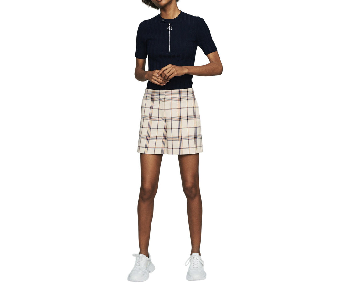 Maje | Short de cuadros