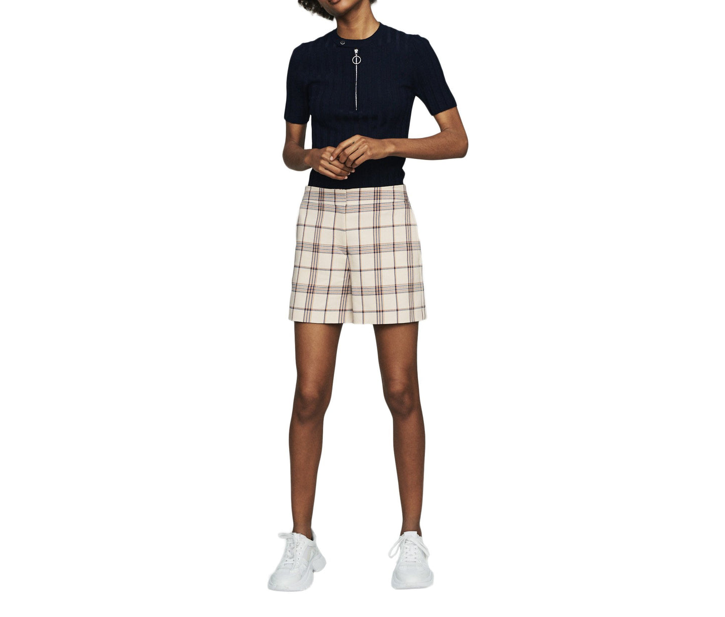 Maje | Short de cuadros