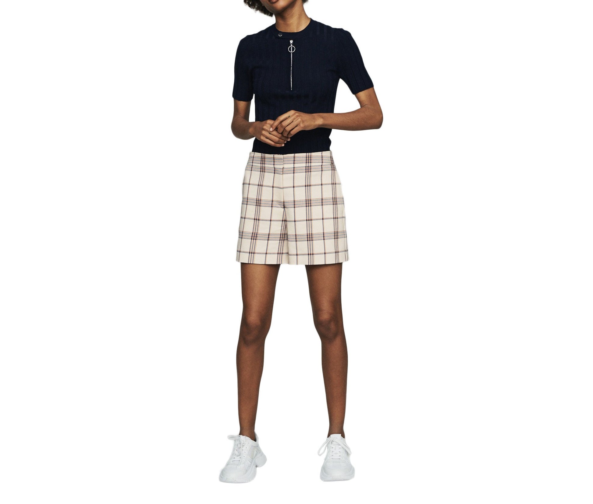 Maje | Short de cuadros