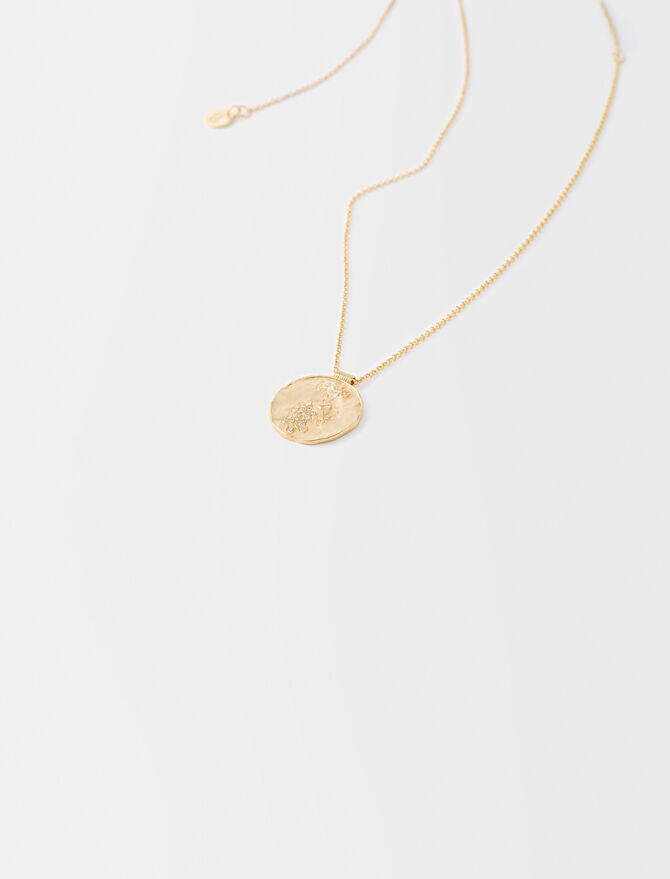 Collar con moneda de latón zodiaco Aries
