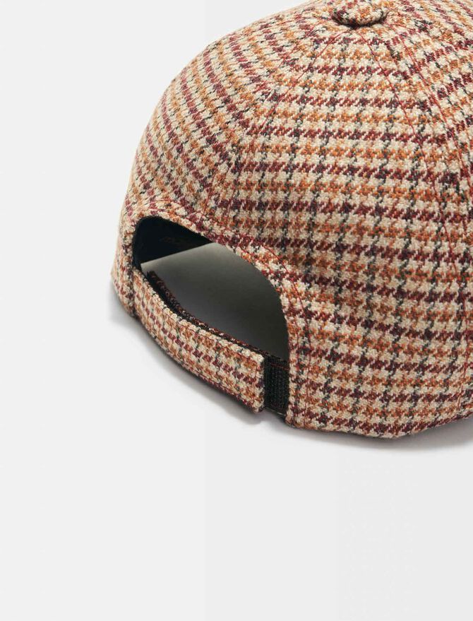 Gorra con estampado de pata de gallo