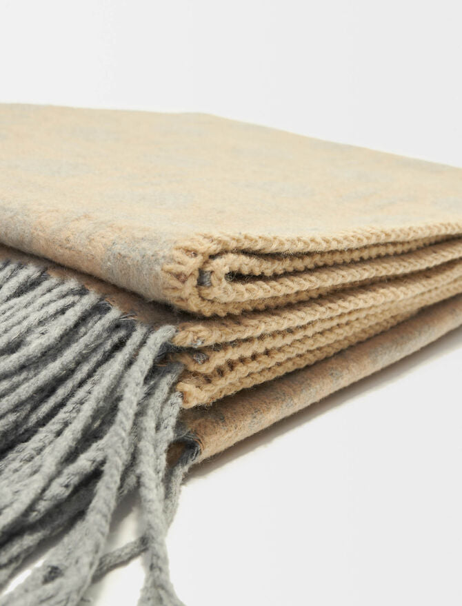 Poncho de punto jacquard Clover de Maje